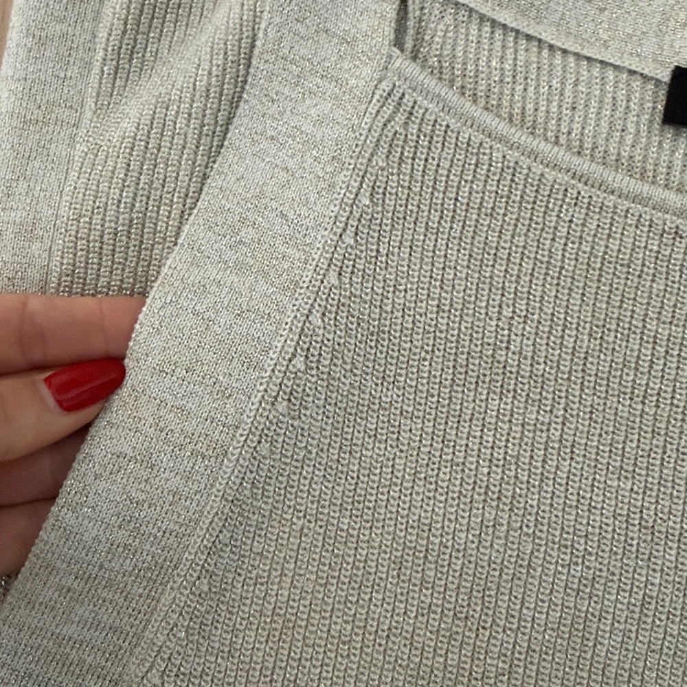 Ann Taylor Light Beige Shimmer Cardigan Sweater Set - Picture 5 of 5